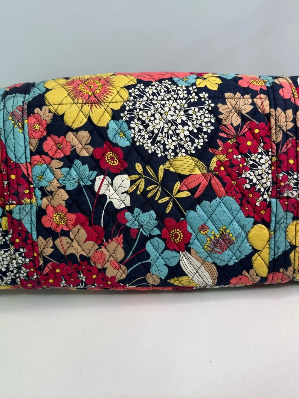 Vera Bradley XL Tote Bag Navy Floral Multicolor